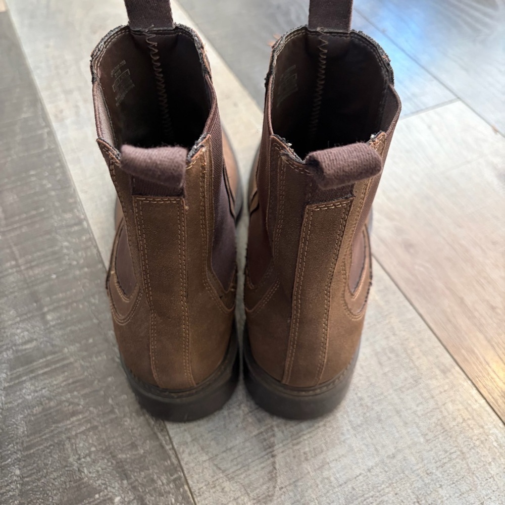 Zara Brown Chelsea Boots Suede Nubuck Ankle Boots Size EU 40 - Picture 3 of 6